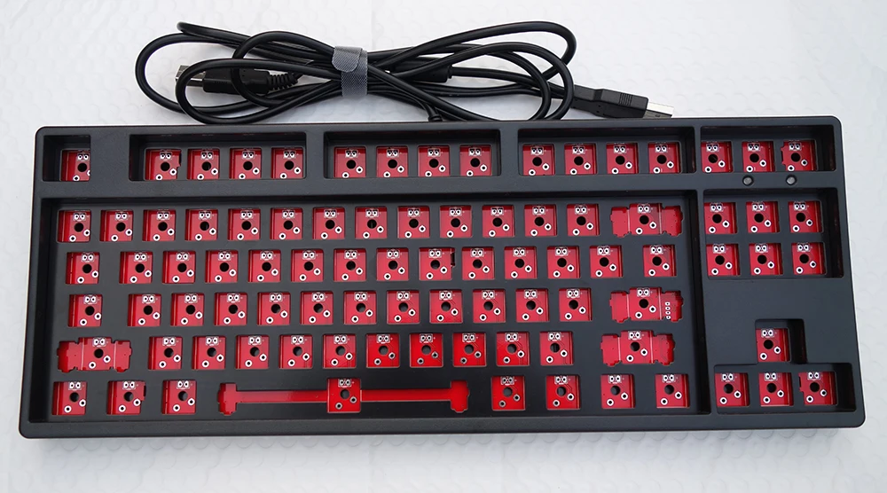 87 клавиатура DIY наборы чехол пластины PCBA стабилизаторы для Cherry MX переключатели механических клавиатуры