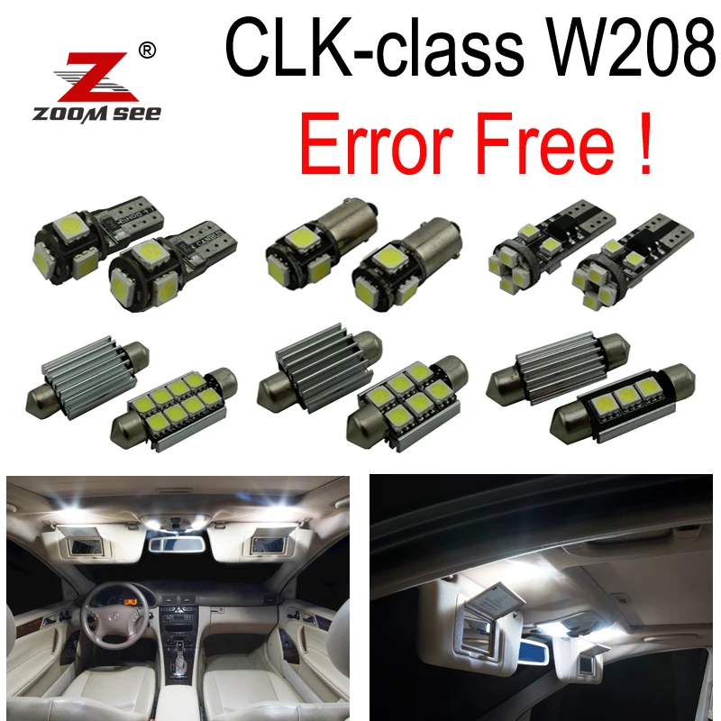 

16pc Error free LED Bulb Interior dome Light Kit For Mercedes for Mercedes-Benz CLK class W208 CLK320 CLK430 CLK55 AMG (98-02)