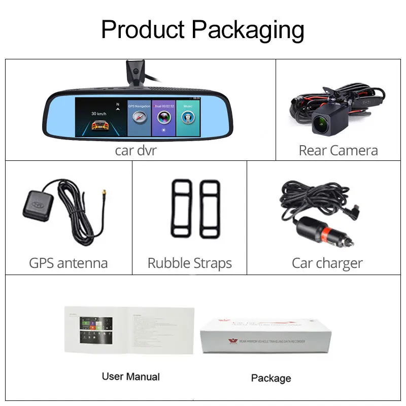 FANSICOUK 8 'ƊG 1080 P зеркало заднего вида 2 ГБ + 32 Dash Cam Android 5 1 gps wifi ADAS Авто регистратор