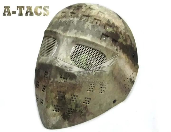 Тактический анфас охотничья страйкбольная сетка высокого качества пластиковая защитная Хоккейная маска - Цвет: atacs