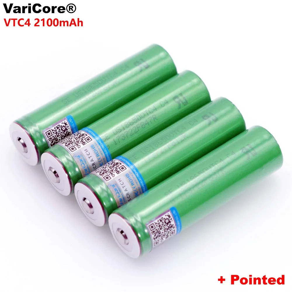 

VariCore 100% Original 3.6V 18650 VTC4 2100mAh High drain 30A Rechargeable battery For Sony US18650VTC4 + Pointed