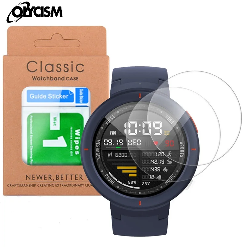 

Olycism ( 2 PACK ) For Xiaomi Huami Amazfit Smart Watch New Version Screen Protector Ultra-thin Clear Flim Explosion-proof Flim
