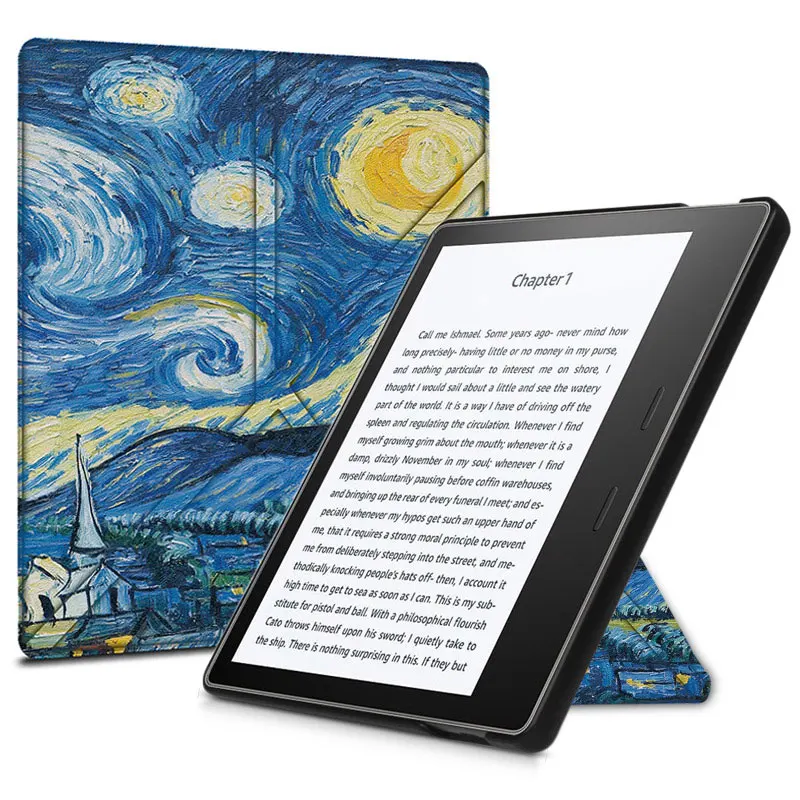 Умный чехол для электронных книг Kindle Oasis 2(только выпуск 9 поколения-)-тонкий Чехол-подставка оригами с функцией автоматического сна/пробуждения - Цвет: Starry Sky