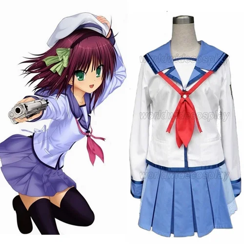 Nakamura Yuri Cosplay Party Costume Custom-made in stock Beautiful Angel Beats Nakamura Yuri Cosplay Party Costume Custom-made in stock Beautiful Angel Beats
