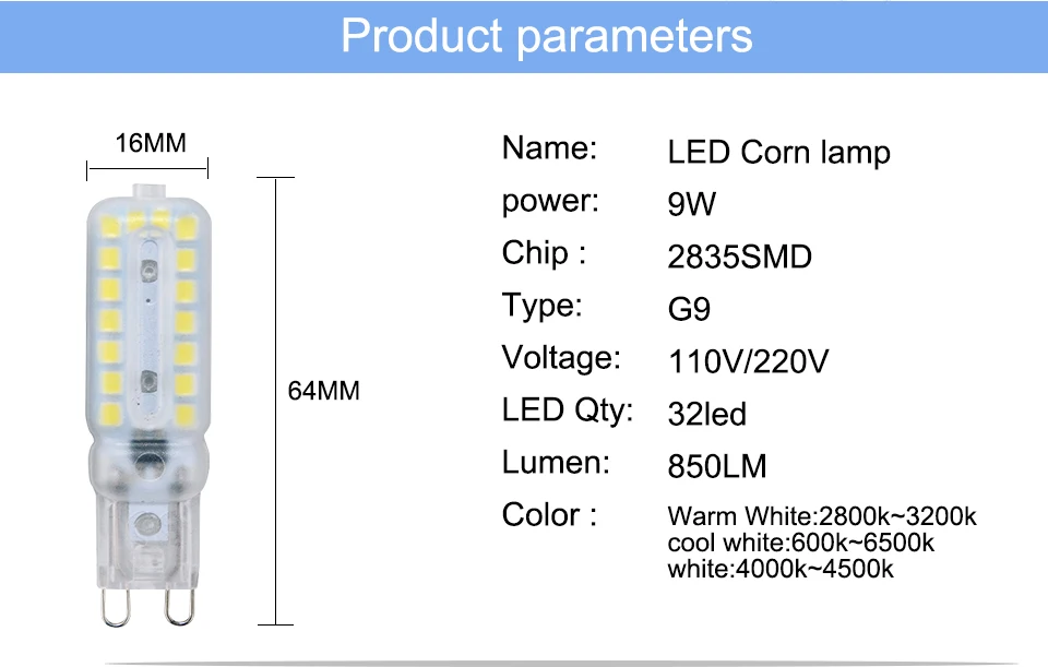 G9 LED Bulbs 220V 110V Dimmable (2)