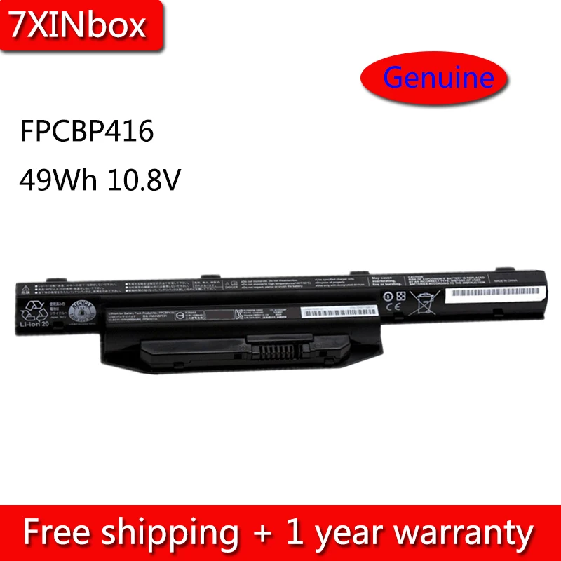 

7XINbox 49Wh 10.8V FPCBP416 FMVNBP231 Battery For Fujitsu LifeBook A544 AH564 E733 E734 E743 E744 E754 S904 SH904 Series Laptop