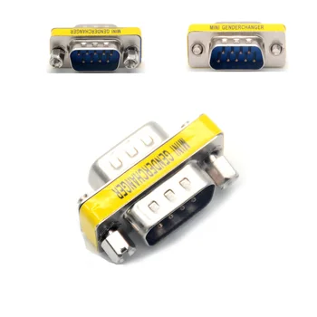 

DB9 9Pin Male To Male Mini Gender Changer Adapter RS232 Serial Connector D-Sub Connectors