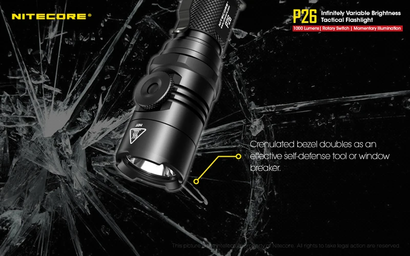 Nitecore P26 LED Infinitely Variable Brightness Tactical Flashlight (9)