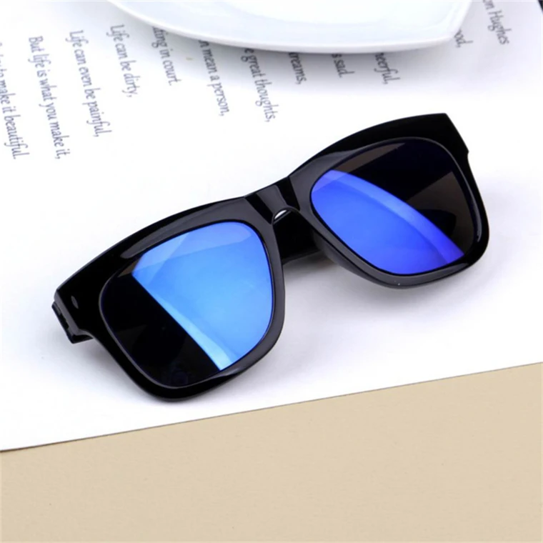 Colorful mercury reflective lens children sunglasses men and women oculos feminino redondo baby anti-UV personality sunglasses  (8)