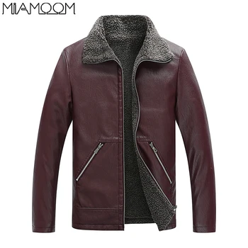

Leather Jacket Men New High Quality Men's Leather Winter Warm Thick Loose Men's Leather Jacket