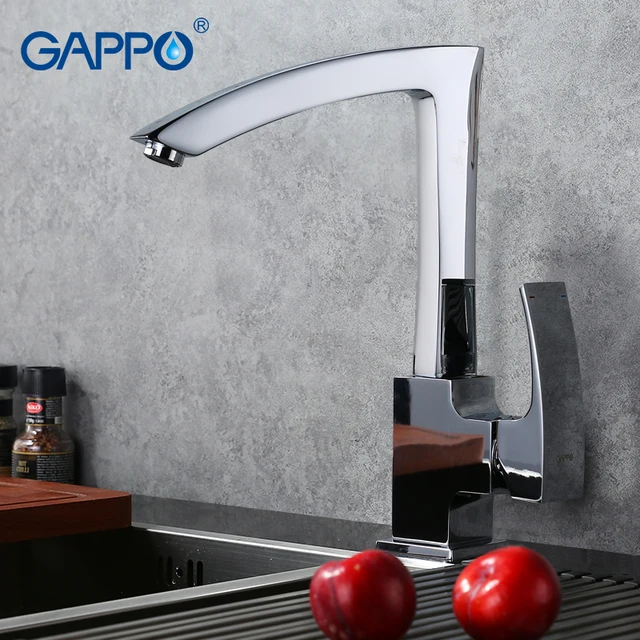 Best Offers GAPPO New Arrival Brass Solid Kitchen Faucet Letter Seven Design Single Handle Cold and Hot Water Mixer GA4007