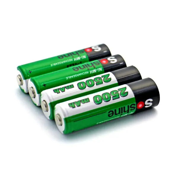 

4 PCS SOSHINE Ni-MH Rechargeable AA batteries / Mignon 2500mAh nimh BATTERY