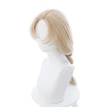 Аниме клетки на работе парик Hataraku Saibou Macrophage Косплей парики Светло-желтый в виде скрученной косы синтетический парик с длинными волосами