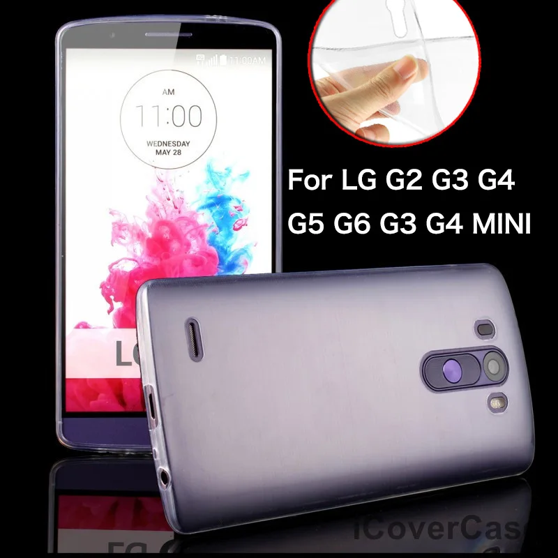 

Soft Tpu Cover for LG G2 G3 Mini G4 G5 G6 G7 G4 Stylus G4 Mini Transparent Clear Soft Silicone TPU Case Cover on G4 G3 G5 G6