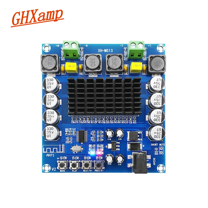 

Bluetooth Amplifier Audio Board TDA7498 100W+100W Dual Channel Digital High Power AMP Home-made Bluetooth Speaker DC24V