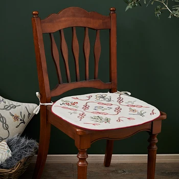 

Coreopsis seat cushion 45x45cm 1PC non-slip floral linen chair cloth pad