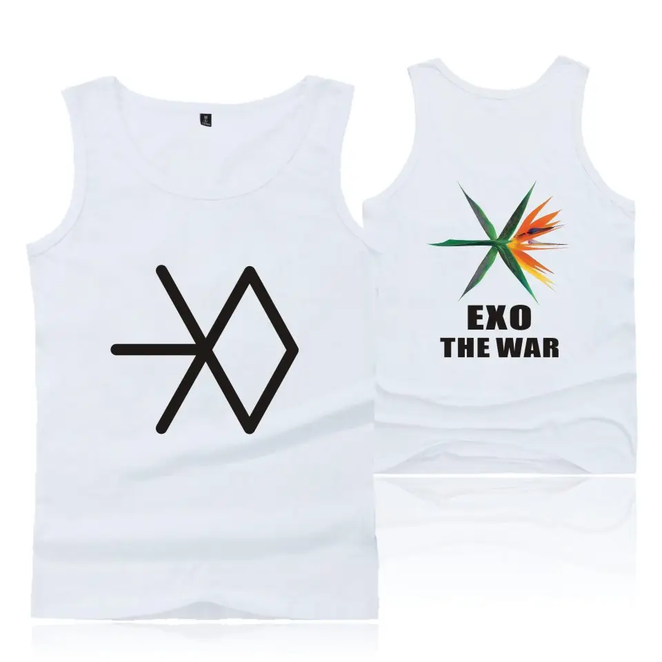 2019 K POP EXO новый альбом THE WAR Печатный топ Корейская популярная майка Idol Топ мужская