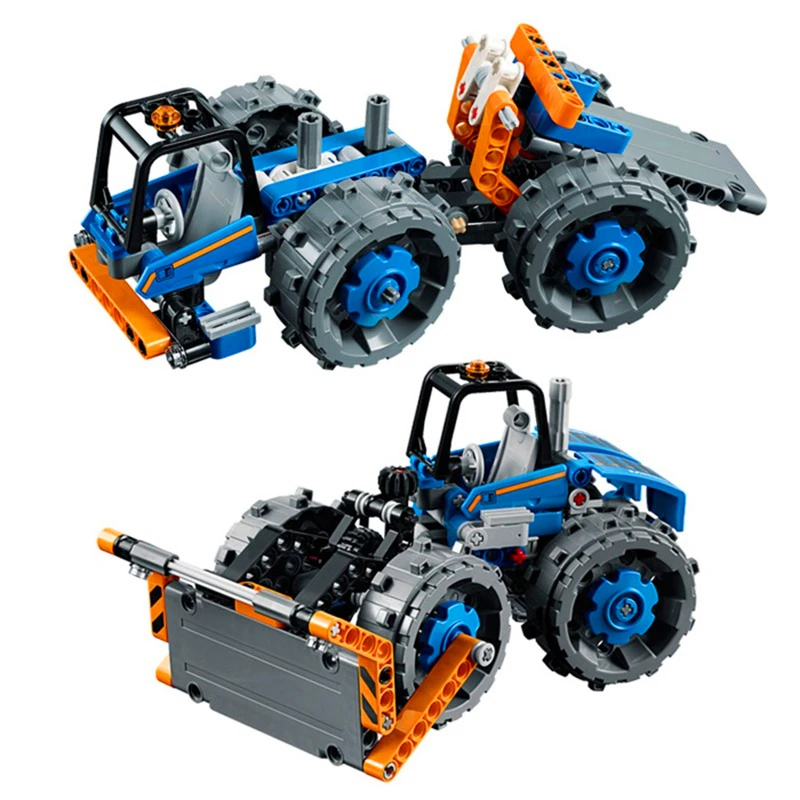 

191Pcs 2 In 1 Technic Dozer Compactor Truck Model Building Block Toys LEPIN 20071 Gift For Children Compatible Legoe 42071