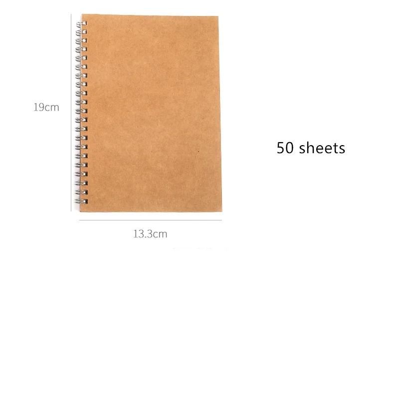 Винтажная записная книжка из крафт-бумаги, портативная записная книжка, Таблица времени, чтобы сделать список ежедневников, канцелярские принадлежности, офисные школьные принадлежности A6830