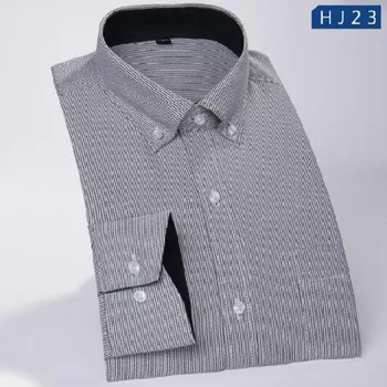 

England Style Men Long Sleeve Collar Point Buttons Design Casual Shirts Chemise,Solid Color Pure Cotton High Quality Shirts
