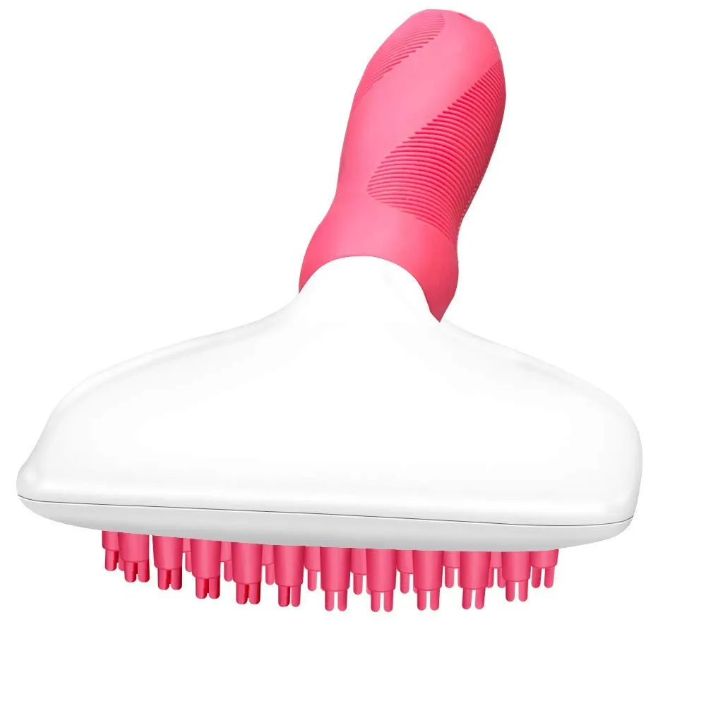 Pink Pet Dog Cat для ванной кисточки гребень резиновые перчатки волосы мех животных уход за лошадьми массажный Mit 1,17 - Цвет: Pink