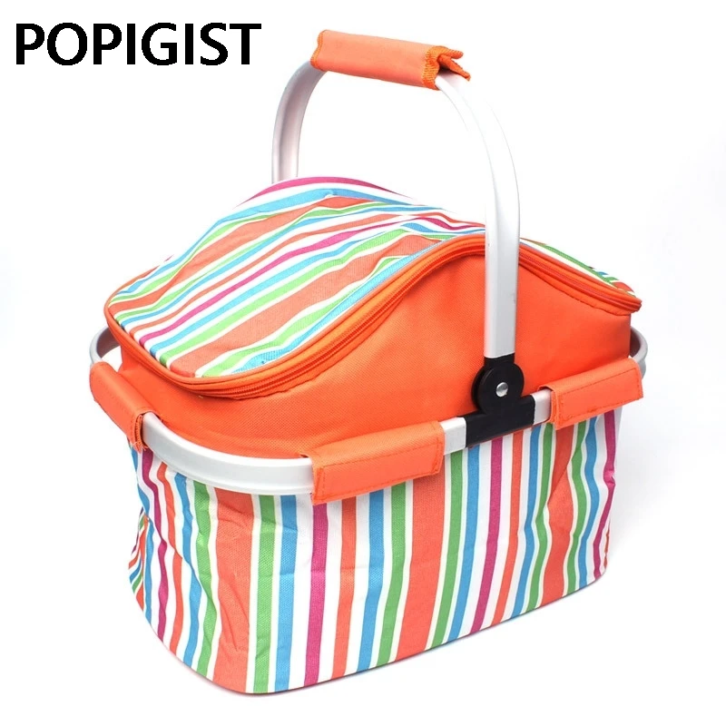 Portable Insulated Canvas Lunch Bag Fresh Thermal Food Picnic Lunch