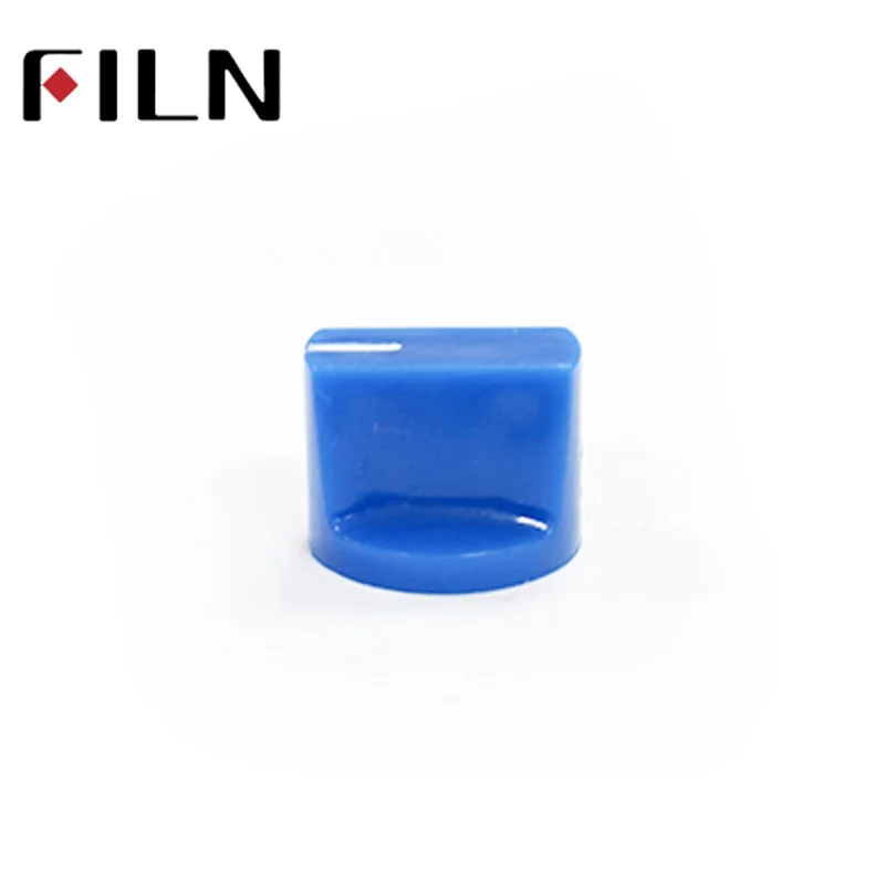 Blue 6.35mm shaft with SCREW Effector KONB Guitar Knob fluted slide Potentiometer Pedal Knobs (4)