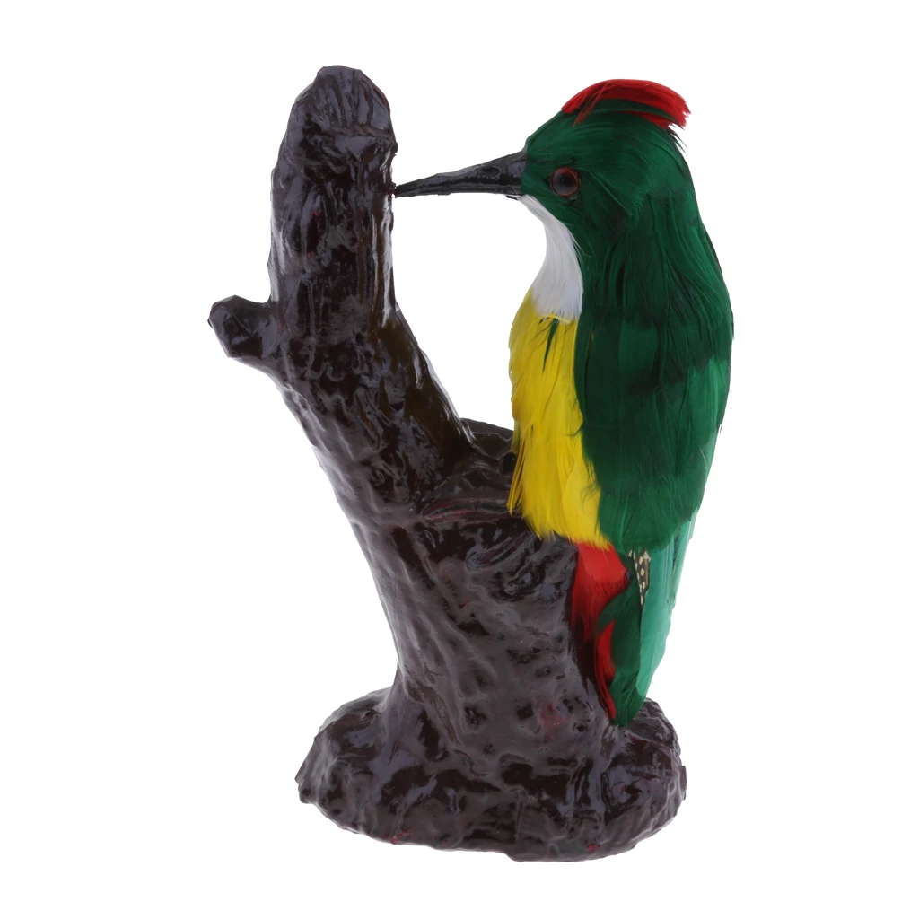 Живой искусственный Magpie, дятел, Shrike, Throstle, Павлин птица реалистичные Taxidermy украшения для дома и сада - Цвет: 5 Green Woodpecker