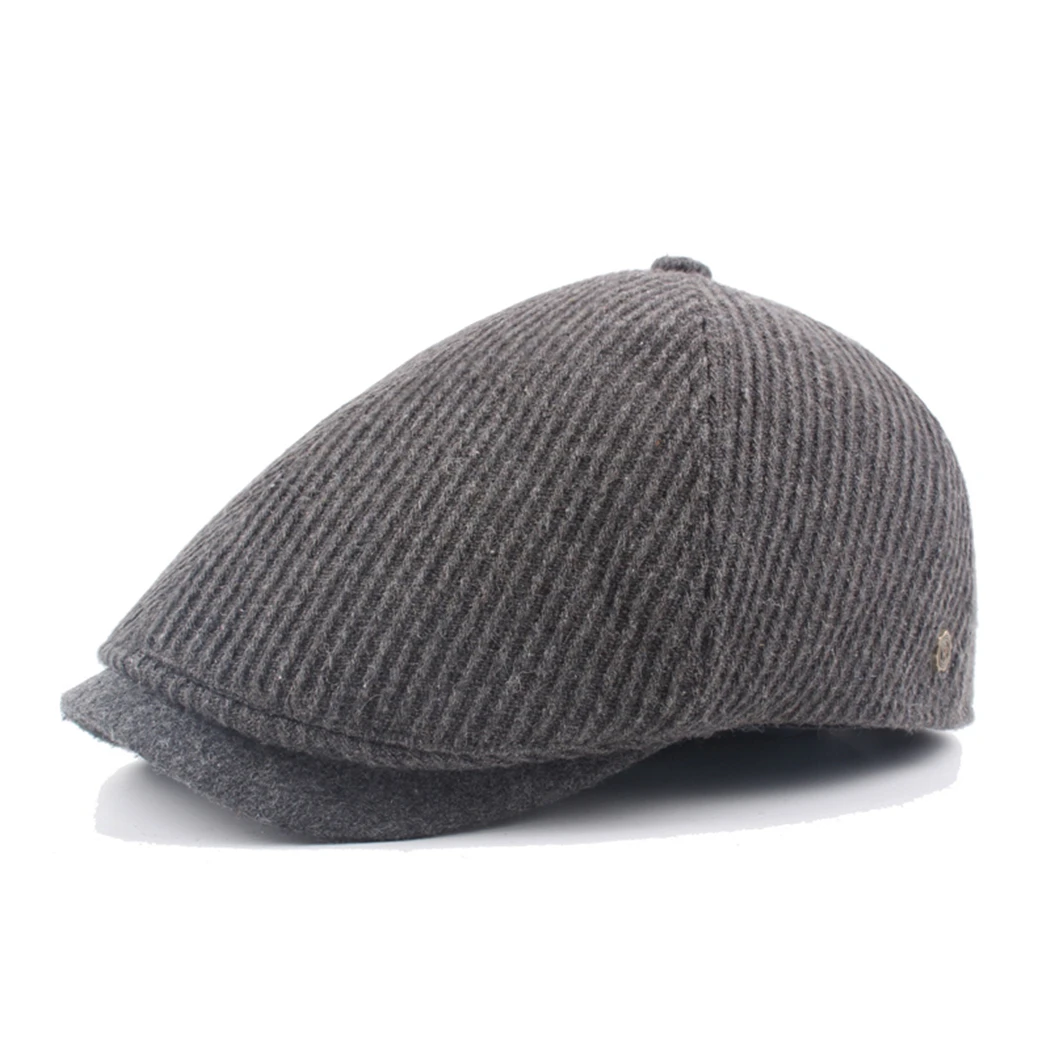 Британский западный стиль Gastby Ivy кепки мужские ретро зимние плоские шапки береты классический газетный берет шапка шерстяная таксистская шапка для мужчин Boina - Цвет: Gray