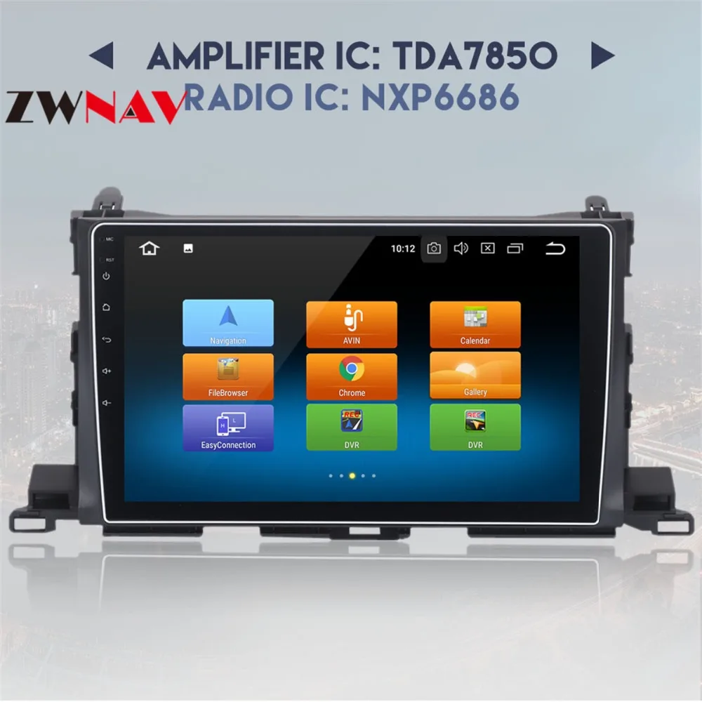 Best IPS Screen Car Multimedia Player Android 8.0 For Toyota Highlander 2015 Car Radio GPS Navigation PX5 4Gb+32G Octa-Core no dvd 4