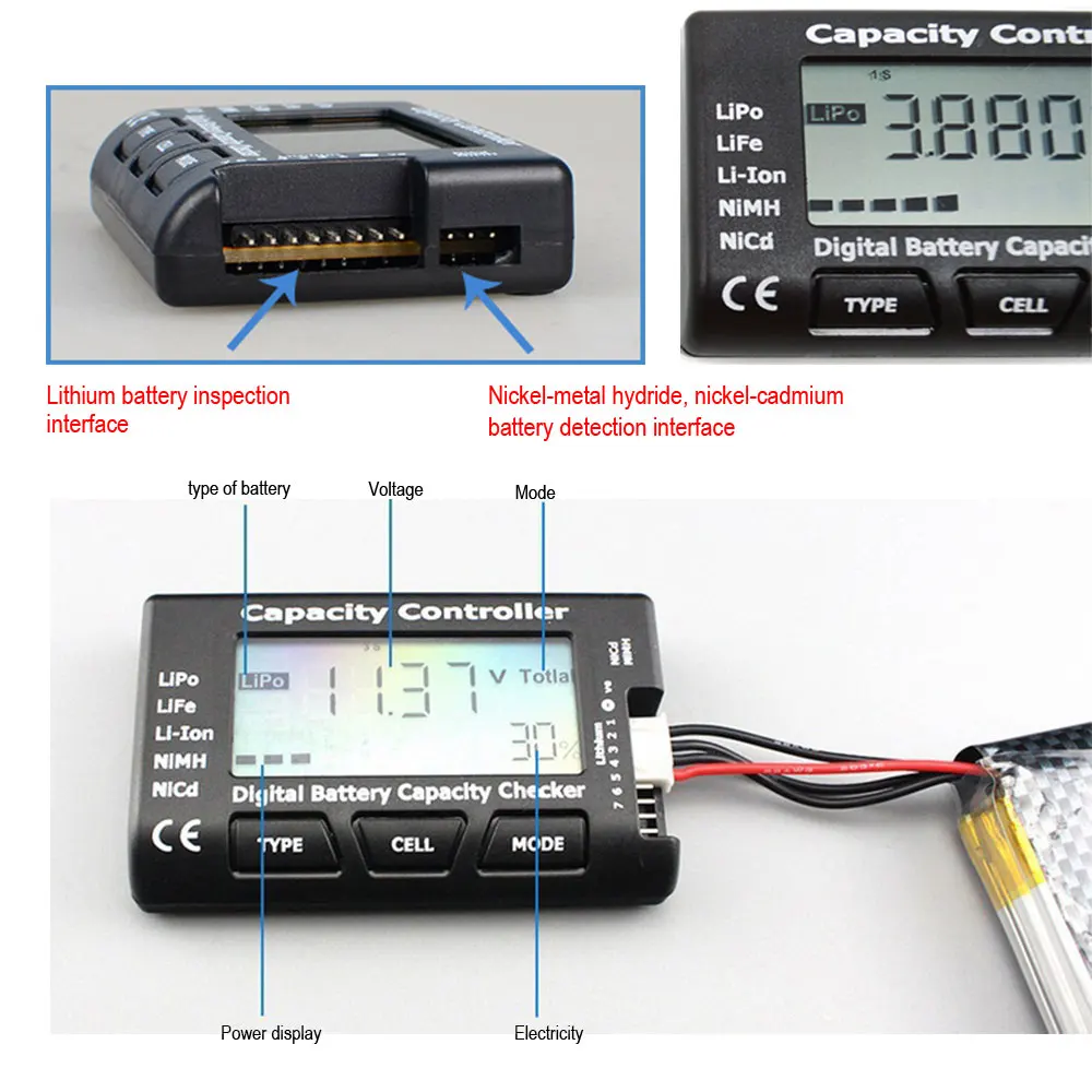 Мини цифровой аккумулятор Емкость Checker RC CellMeter 7 для LiPo LiFe Li-Ion NiMH Nicd батареи дропшиппинг