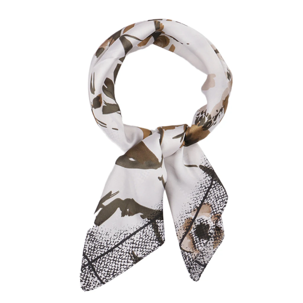 Womens Satin Silk Feeling Formal Square Neck Scarf Head Hair Scarf Wraps