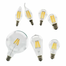 LAN MU LED Bulb 220V LED Lamp E14 E27 LED Filament Light 2W 4W 6W 8W Glass Ball Bombillas LED Edison COB Bulb