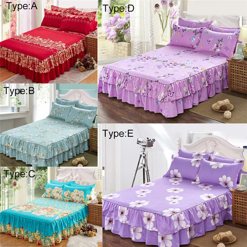 Sanding Bedspread Queen Bed Skirt Thickened Fitted Sheet Single Double Bed Dust Ruffle 42