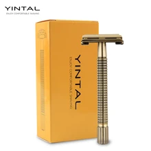 Детская безопасность бритвы длинной ручкой 115 мм/4,5" латунь для мужчин бритья классический двойной Краевые бритвы