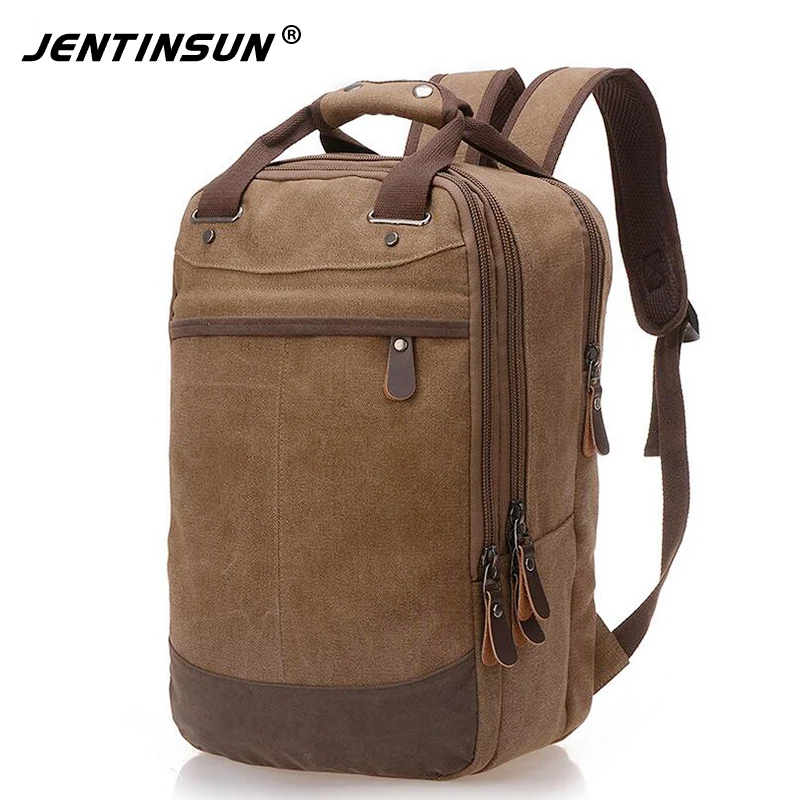 2017 Vintage Men's Backpacks Women Rucksack Canvas 14 Inch Laptop