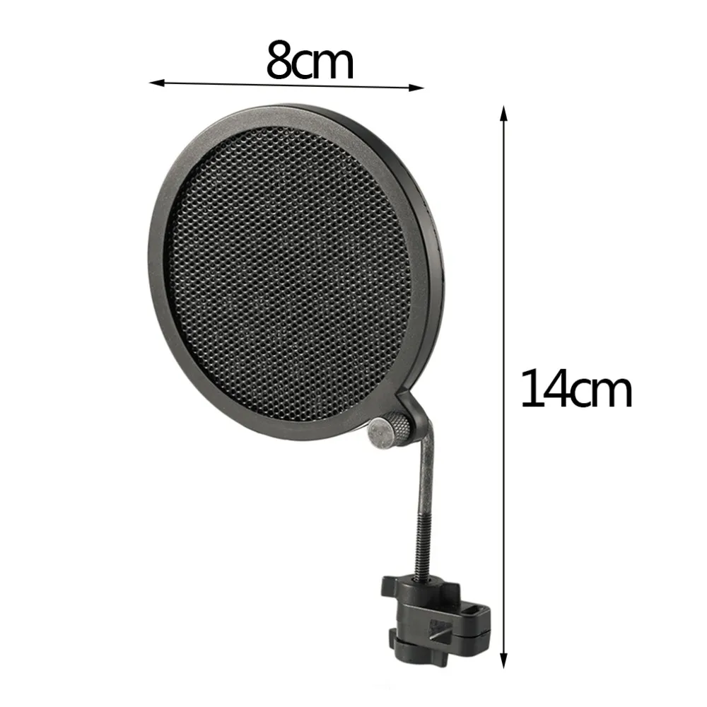 PS-2 двухслойный Студийный микрофон ветровой экран фильтр/поворотное крепление/Маска Для говорящая, записывающая