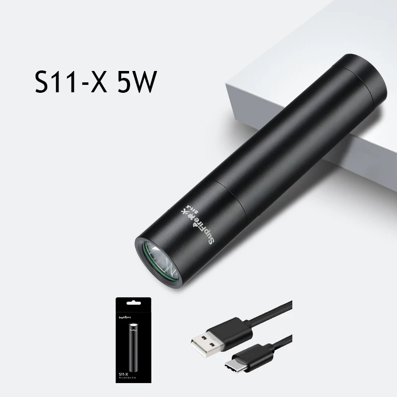 Флэш светильник USB Lanterna мини фонарь ручка Supfire S11 Linterna светодиодный велосипедный