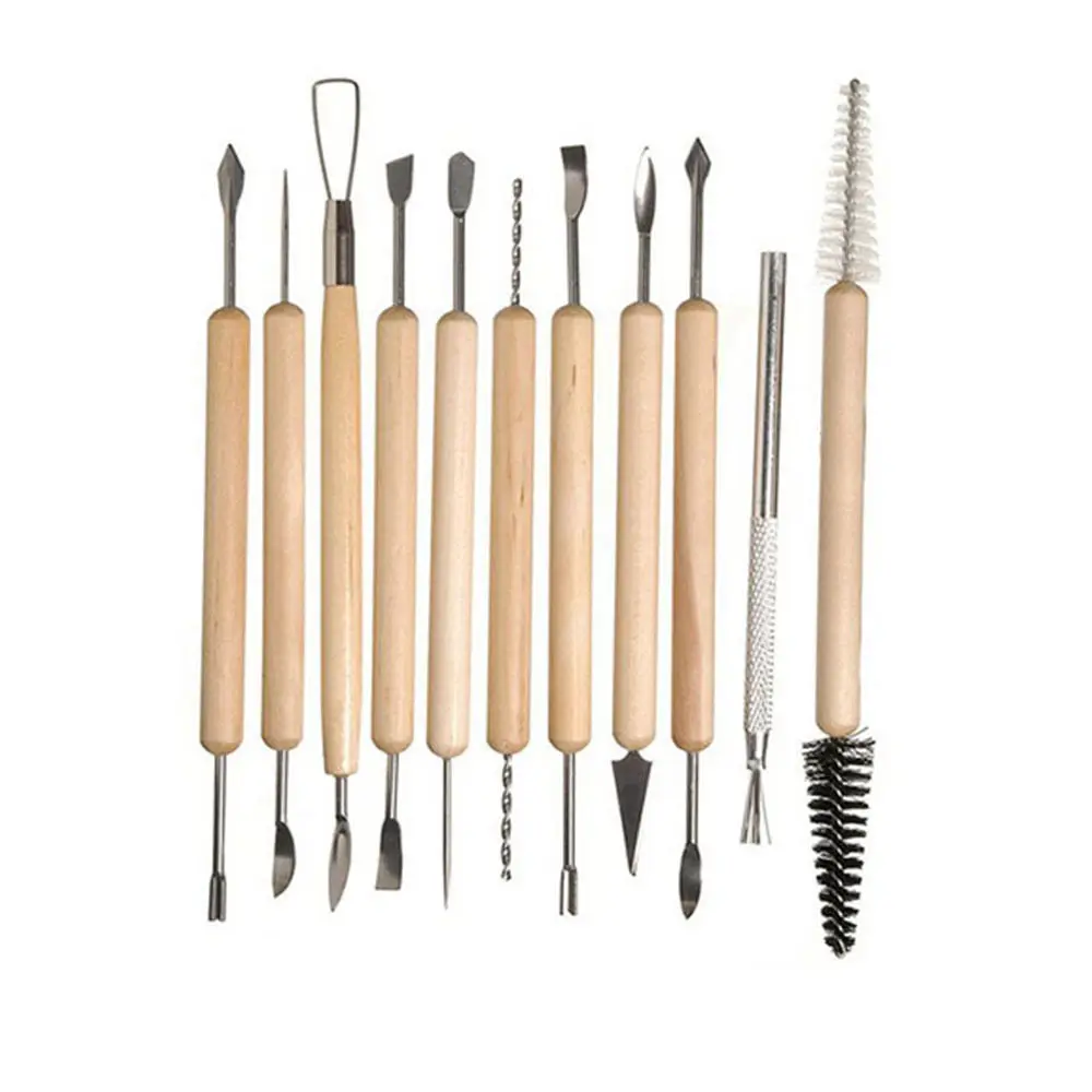 20f 11pc Pottery Clay Wax Sculpture Carving Modelling Hobby Tools Hand