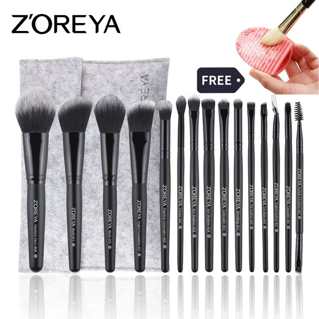 Cheap 15pcs Makeup Brushes Foundation Eyeshadow Blusher Powder Makeup Brushes Set Make up Brush Cleaner Essential Cosmetics Tool