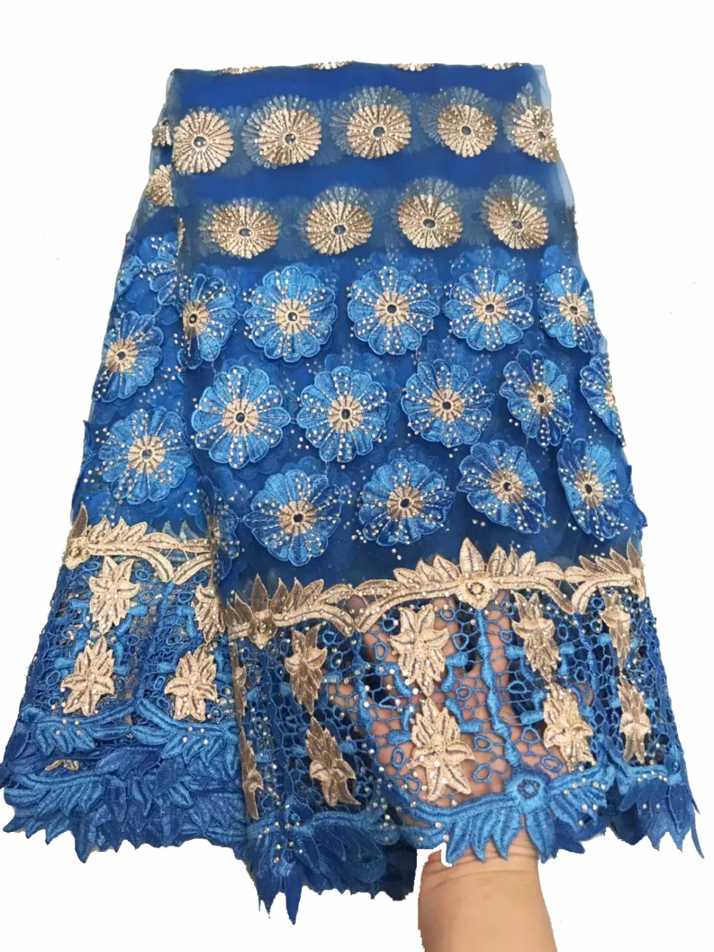 

African tulle lace fabric multi color design 3d flower lace embroidered fabric new coming nigerian french net lace