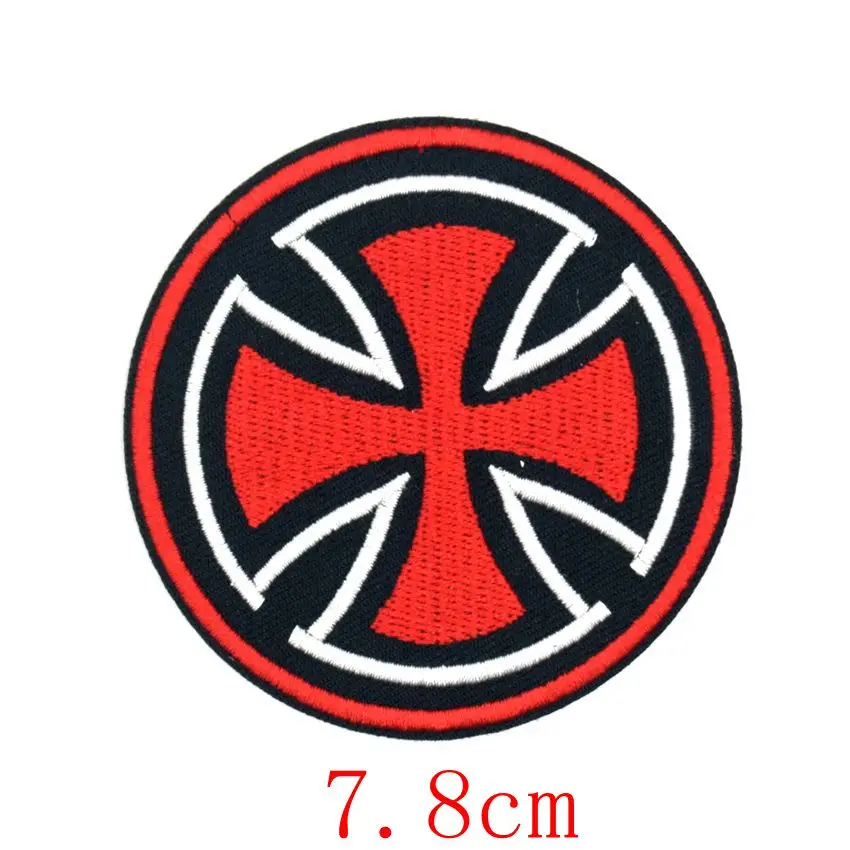 IRON CROSS BLACK /& RED PATCH Embroidered Maltese Gothic BADGE IRON-ON