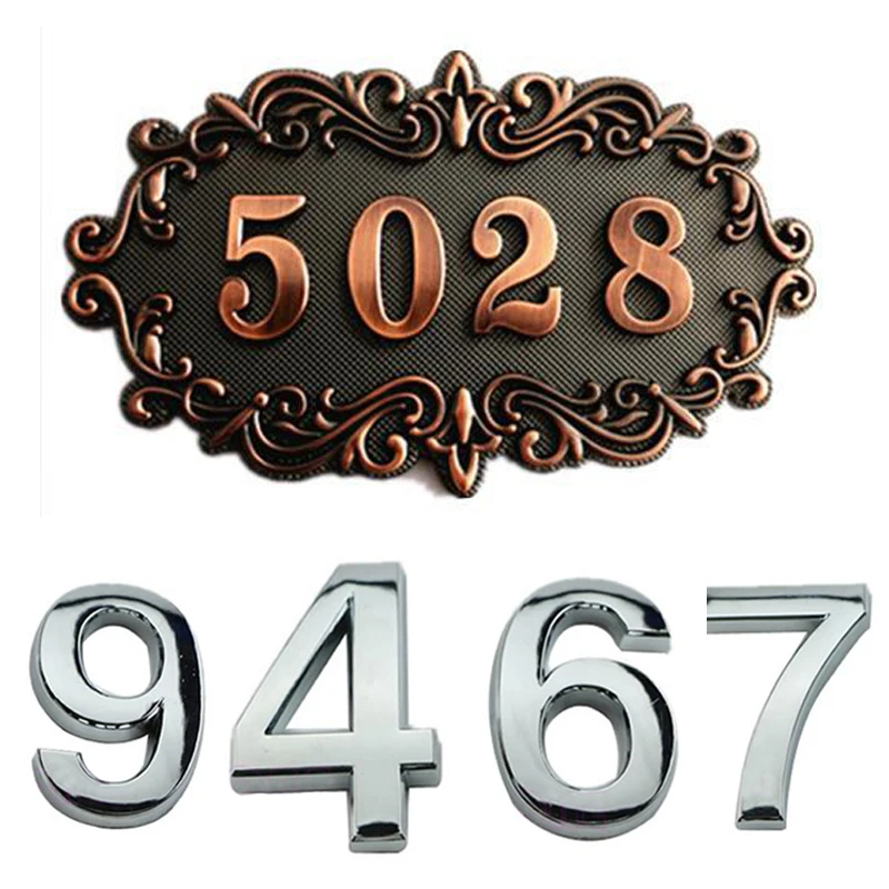 3D-Numeral-Door-Label-House-Drawer-Sign-Plating-Gate-Digits-0-9-Plastic ...