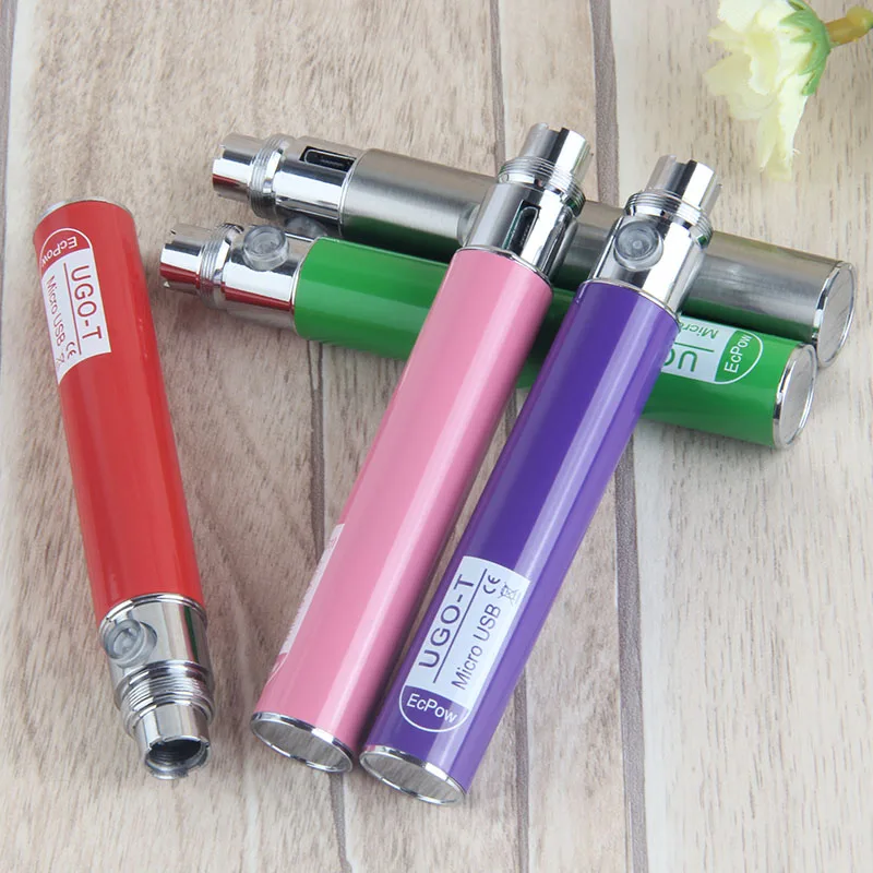 

Ugo T 2 Battery 650mah Electronic Cigarette Battery Micro USB Charging Port 3.7V E cigs 510 Battery for Vape pen