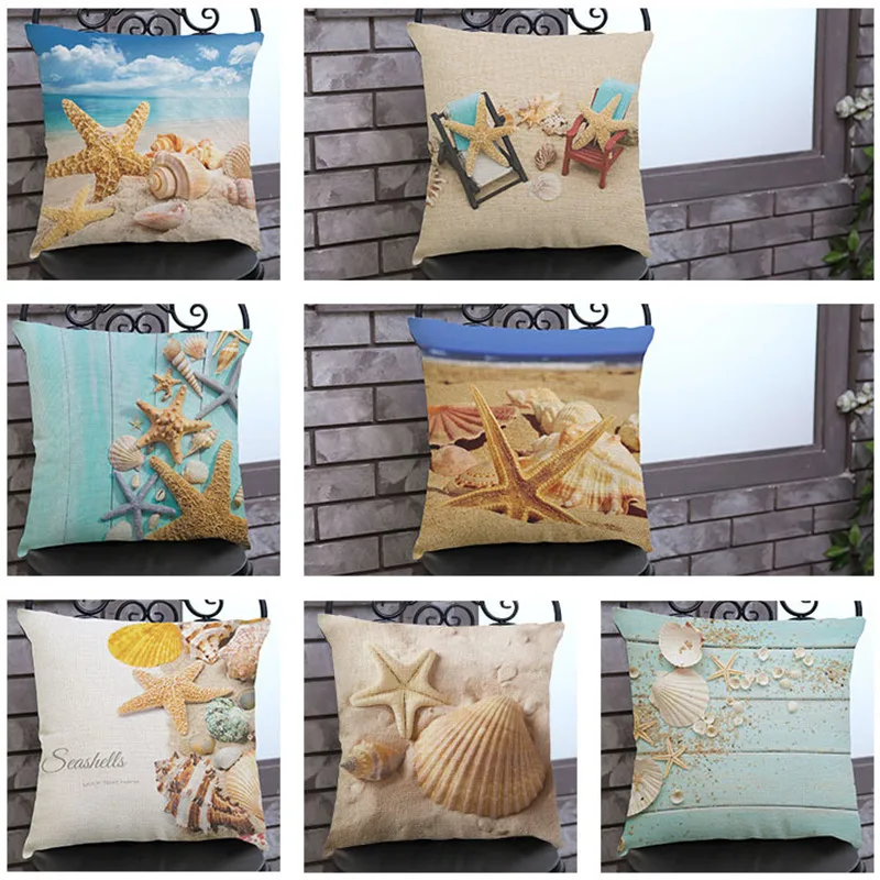 

Decorative Pillows Marine life Cushion Cover 45x45cm Pillow Cover Home Sofa Decor Pillow Case HD Printed Sea Life Kussenhoes