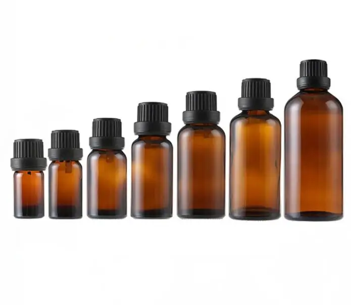 

5ml/10ml/15ml/20/30/50/100ml Dram Amber Glass Essential Oil Bottle Thin Glass Small Brown Perfume Oil Vials Sample Test Bottle