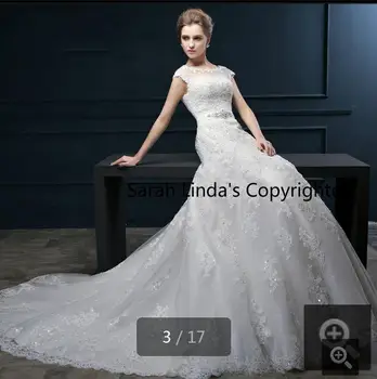 

2016 amazing a line white lace appliques wedding dresses cap sleeve beaded wedding gowns hollow back sexy bride dress on sale