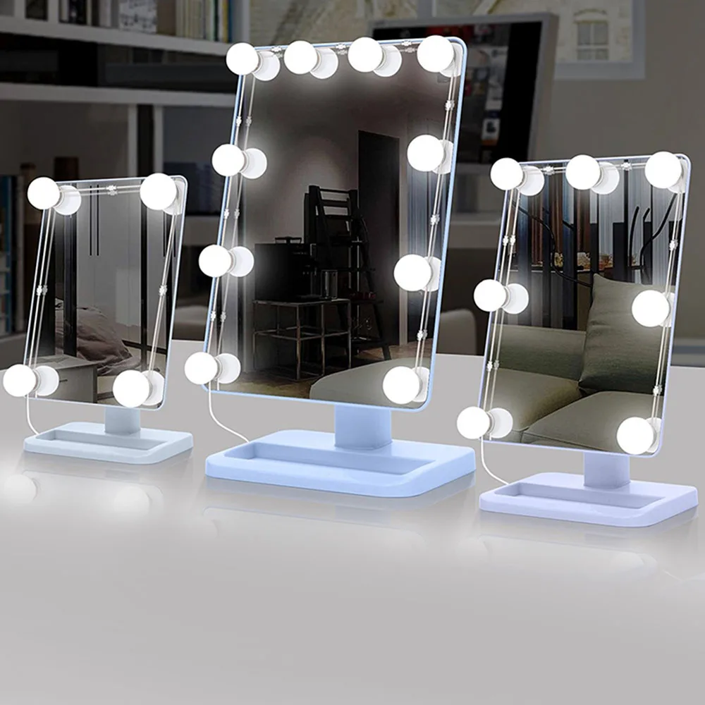 Макияж зеркало тщеславие Светодиодный лампочки осветительные струны Комплект Великобритании разъем зарядки порт косметический