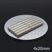 

5Pcs 4mm x 20mm Cylinder Super Strong Powerful Neodymium Magnets Disc Rare Earth Permanent Magnet Diy Magnetic Materials