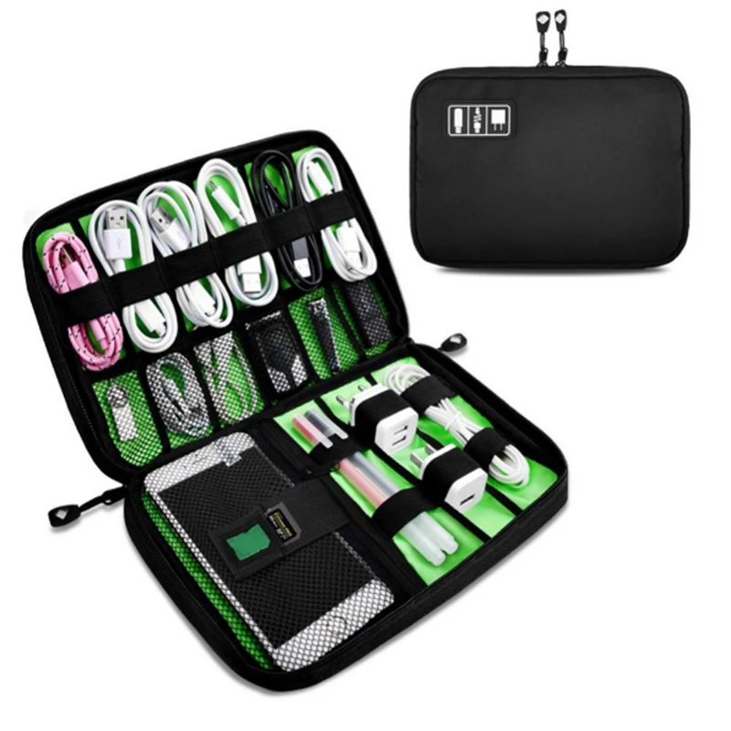 

Portable multi-function digital storage bag mobile phone data cable Travel charging treasure USB headset storage bag A10925